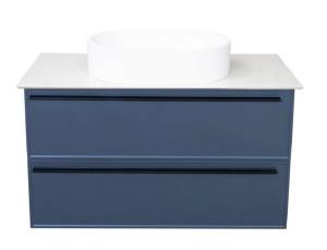 Тумба с раковиной La Fenice Elba FNC-01-ELB-BG-100-2 Синий, подвесная