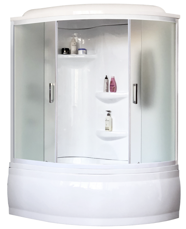Душевая кабина Royal Bath ALP RB140ALP-C-L/b/g профиль белый, стекло матовое, 140x95x225