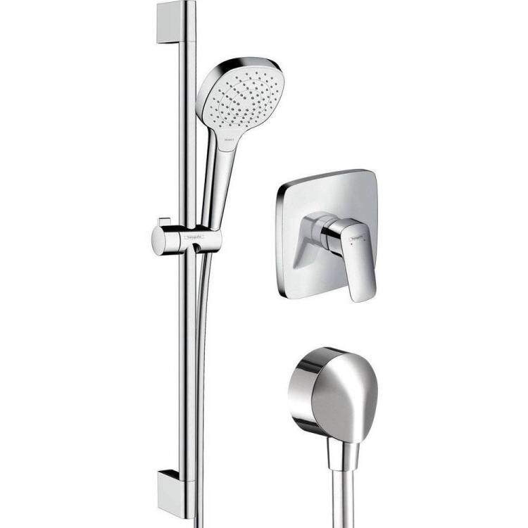 Душевой комплект Hansgrohe Logis 71605000 смеситель + Душевой гарнитур + Шланговое подключение