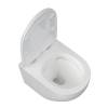 Унитаз подвесной Berges Okus 081127 безободковый, сиденье микролифт, белый фото 3