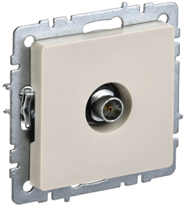 ТВ-розетка оконечная IEK Brite BR-A10-O-K10 бежевый