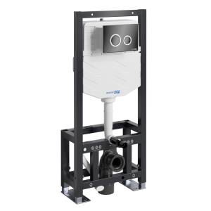 Система инсталляции для унитазов Wasserkraft Dill 61TLT.010.ME.PB01 клавиша черный глянцевый