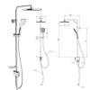 Душевая стойка Teska Tena DR2920C хром фото 3