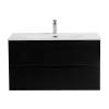 Тумба с раковиной BelBagno MARINO-CER-MINI 80 Nero Lucido