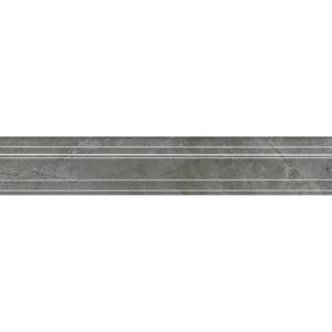 Бордюр Kerama Marazzi Риальто BLF026R Багет Серый Темный Глянцевый Обрезной 7.3x40