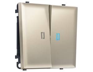 Комплект механизма 2-клавишного выключателя Ambrella Volt Sigma MS544060 шелк