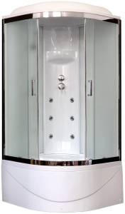 Душевая кабина Royal Bath RB 100BK3-WC-CH с высоким поддоном, с сиденьем