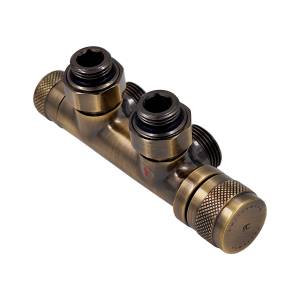 Узел нижнего подключения Primoclima Armature Lunar PCART890ABR термостатический, угловой, правый 1/2"х3/4"Е, бронза