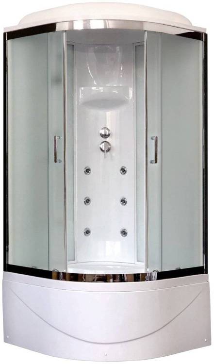 Душевая кабина Royal Bath RB 100BK3-WC-CH с высоким поддоном, с сиденьем