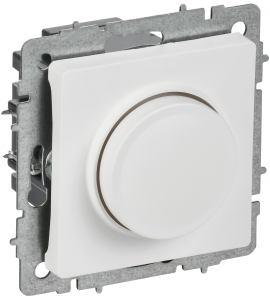 Светорегулятор поворотно-нажимной IEK Brite BR-D20-0600-K91 арктический белый