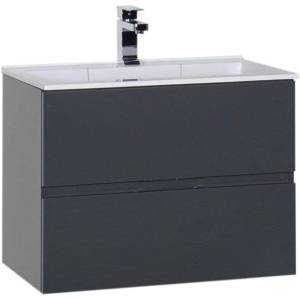 Тумба с раковиной Aquanet Алвита 70 213093 серый антрацит, 531x700x450