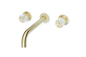 Смеситель для раковины Boheme Elegante 152-2-MG-EL золото матовое