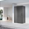 Душевой уголок Vincea Como-N VSR-4CN9015CGB профиль черный, стекло тонированное, 150x90x200