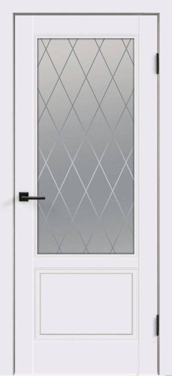 Дверное полотно Эмаль VellDoris SCANDI 2V VD1001506 Ромб мателюкс 800x2000