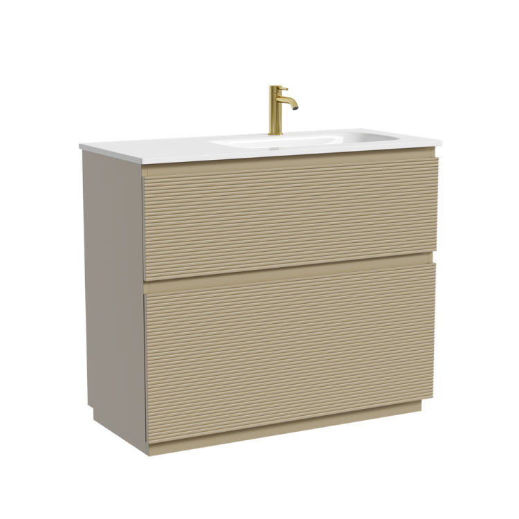 Тумба под раковину Sancos Folk Floor FL100FRCP напольная, 99.5x44.5x85, правая, Капучино