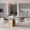 Набор из 2 стульев Bradex Home Turin FR 0392P латте с золотыми ножками фото 9