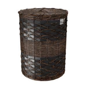 Корзина для белья Wasserkraft Bever WB-240-L черный, коричневый