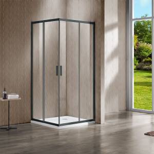 Душевой уголок Vincea Garda VSS-1G100CLGM 1000x1000, вороненая сталь, стекло прозрачное