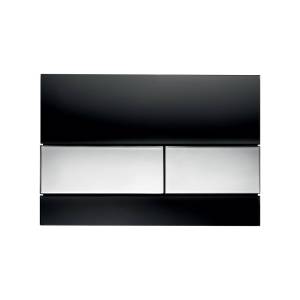 Кнопка смыва TECE Square 9240807 черное стекло, кнопка хром