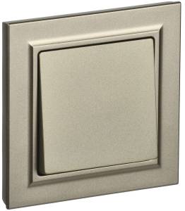 Выключатель 1-клавишный IEK Brite BR-V10-0-10-K37-F шампань