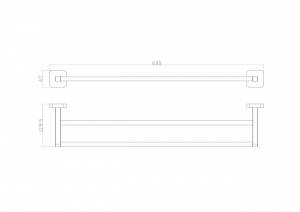 Полотенцедержатель Wonzon & Woghand WW-6611 двойной, хром