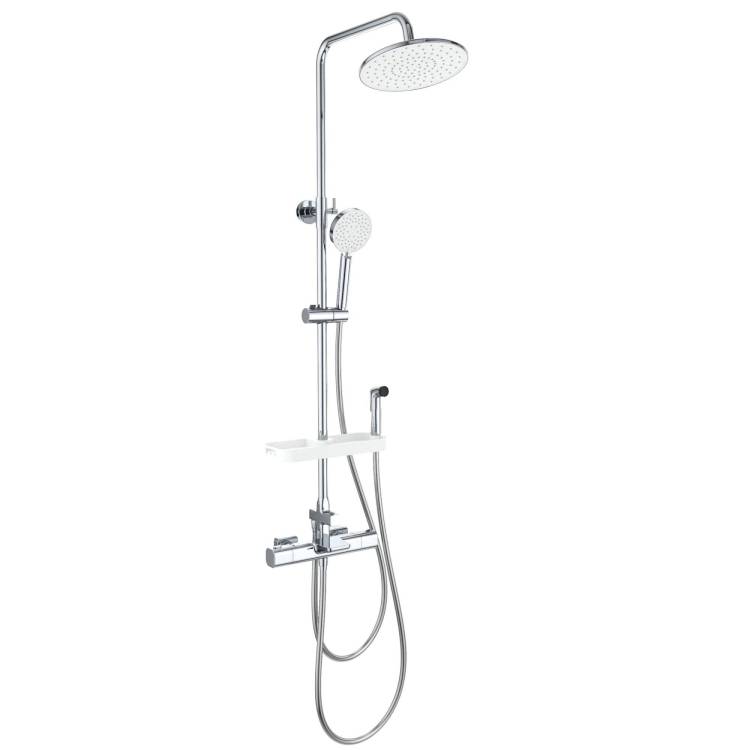 Душевая стойка Wonzon & Woghand WW-C3017-A1-CR хром, с термостатом