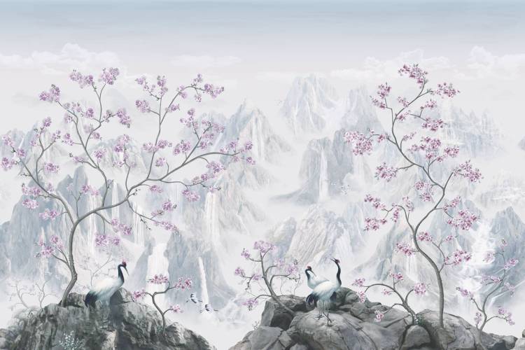 Фреска Ortograf Chinoiserie 33930 Mountain peaks Филиграна FM-F