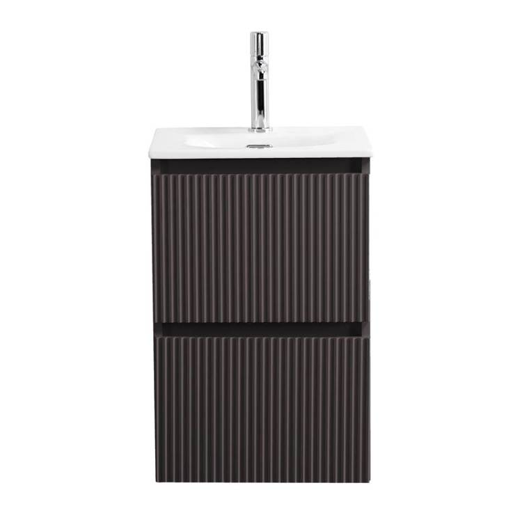 Тумба с раковиной BelBagno UNO-MINI 40 матовая темно-серая