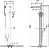 Смеситель для ванны с душем Bravat Arc F66061C-B3-ENG напольный, хром фото 3