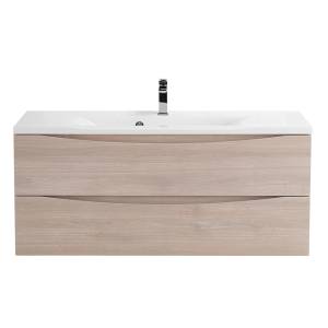 Тумба с раковиной Belbagno Marino MARINO-1100-2C-SO-RG-P 110x45x50 Rovere Grigio подвесная с двумя выкатными ящиками