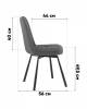 Стул Stool Group Boun OS-2445Z-3 Velvet HLR-21 DUAL Темно-серый фото 7