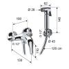 Гигиенический душ Remer C332RELA со смесителем, Хром фото 2