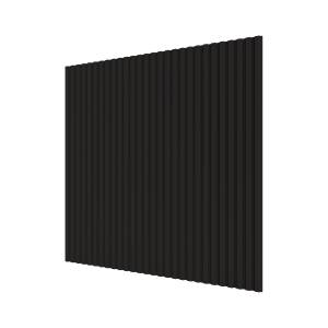 Стеновая квадратная панель МДФ Ликорн Полосы черная 50x50x0.8