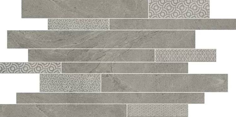 Декор Kerama Marazzi Ламелла SBM010/SG458420 серый мозаичный 50.2x25x8.5