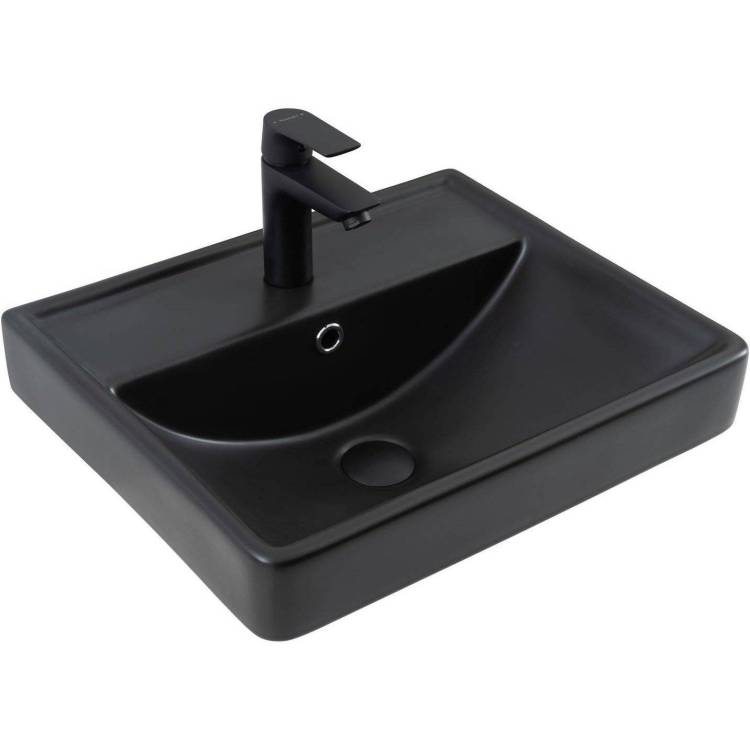 Раковина Aquanet Ирис 329246 52 см, черная матовая