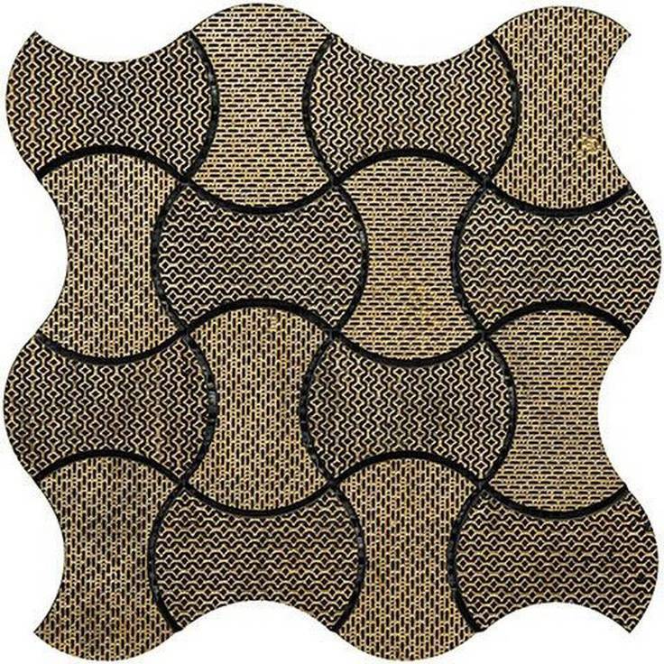 Мозаика Skalini Torino TRN-4 Черно Золотая 28.5x28.5
