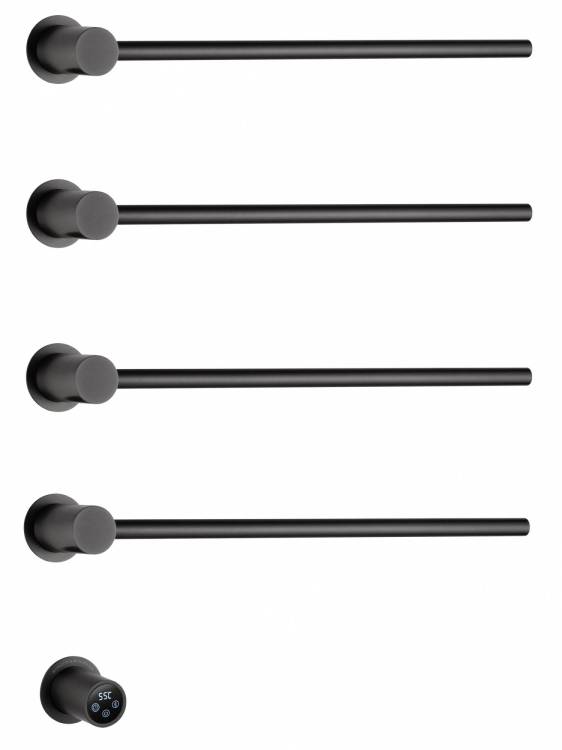 Полотенцесушитель электрический Wonzon & Woghand WW-AL314-GM встраиваемый, темный графит