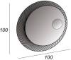 Зеркало круглое Cezares 45011 c LED-подсветкой 100х100 фото 4