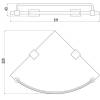 Полка в ванную стеклянная Timo Selene 10073/00 хром фото 2