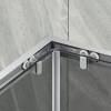 Душевой уголок MaybahGlass MGY-1328-5 профиль хром матовый, стекло графит, 90x90x195 фото 2