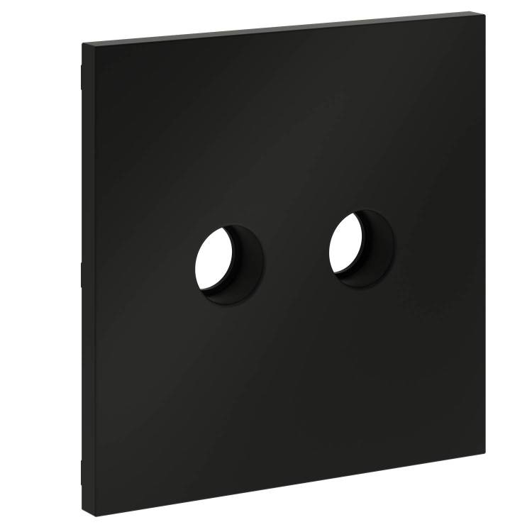Лицевая панель для двойной ТВ розетки Voltum S70 VLS001608 черный