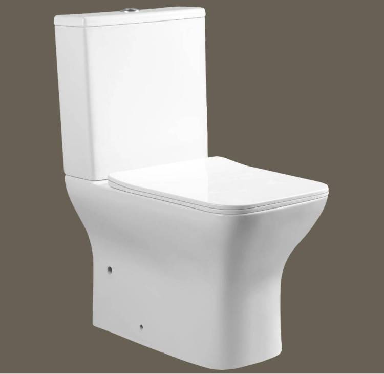 Унитаз-компакт Cerutti Spa Elleros CT10093 безободковый, сиденье микролифт, белый