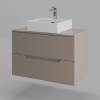 Тумба с раковиной Orange Line Li-80TuLMDF+B04-405W латте матовый, 80.5 см фото 3