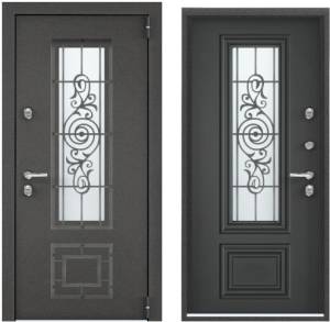 Входная стальная дверь Torex SNEGIR 20F MP 961355 Темно-серый букле графит/ПВХ Ферро 2000x880