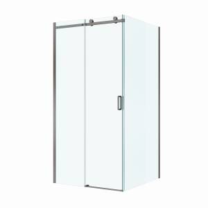 Душевой уголок BelBagno SOFT_CLOSE-2-A-1-100-C-GM профиль оружейная сталь, стекло прозрачное, 100x100x200