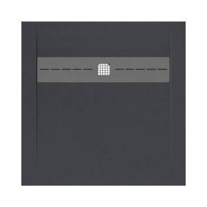 Поддон для душа Allen Brau Infinity с накладкой на сифон, антрацит, 900x900
