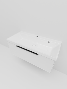 Тумба с раковиной La Fenice Simpla Bianco NFNC-01-SIM-B-100-3-100 белая матовая, 100 см