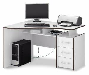 Стол письменный левый МФ Мастер Триан-5 МСТ-УСТ-05-БТ-16 Белый