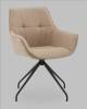 Кресло Stool Group Кимберли AV 344 W130/K02-K20PM-9005 бежевый, рогожка, замша, вращающееся фото 2