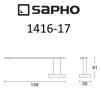 Держатель SAPHO APOLLO настенный для запасной туалетной бумаги, 188x35x61 мм, хром фото 3